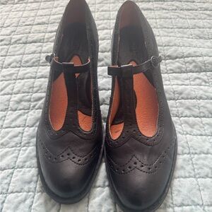 Born Black T-Strap heels